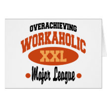 Lustiger Workaholic Karte