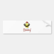Lustiger wunderlicher Bienen-frohe Weihnacht-Feier Autosticker