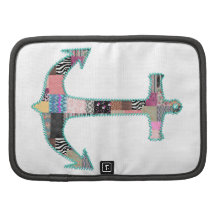 Lustiges Anker-Patchworkmuster Retro u. Stiche Mappe