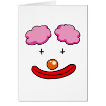 Lustiges Clowngesicht Karte
