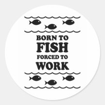 Lustiges Fischen Aufkleber