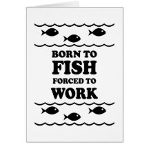 Lustiges Fischen Grußkarte