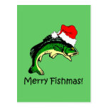 Lustiges Fischen Weihnachten Postkarten