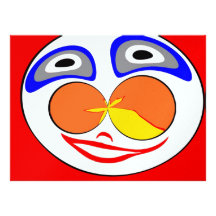 Lustiges Gesicht des Clowns Personalisierte Einladungen