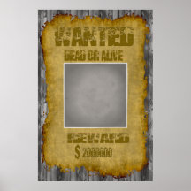Lustiges gewolltes totes oder lebendiges Plakat