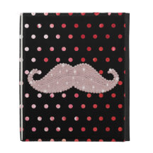 Lustiges Girly rosa Bling Schnurrbart-Tupfen-Muste