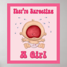 Lustiges grölendes Baby für Mädchen Plakatdruck
