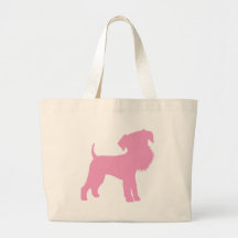Lustiges großes HauptAiredale Terrier (Rosa) Tragetaschen