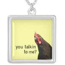 Lustiges Haltungs-Huhn - Sie talkin zu mir? Personalisierter Schmuck