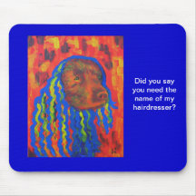 Lustiges Hundehaar für Friseur Mousepad