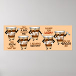 Lustiges Kaffee-Gespräch Poster