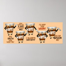 Lustiges Kaffee-Gespräch Poster