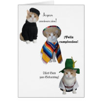 Lustiges Katzen-/Miezekatze-alles Gute zum Geburts karten