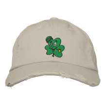 Lustiges Kleeblatt gestickter Hut Bestickte Baseballkappen