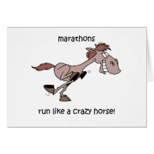 Lustiges Marathon Grußkarte