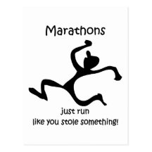 Lustiges Marathon Postkarten