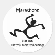 Lustiges Marathon Runde Sticker