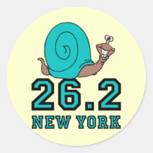 Lustiges New- Yorkmarathon Runde Aufkleber