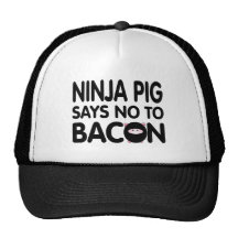 Lustiges Ninja Schwein lehnt Speck ab Retrokult Cap
