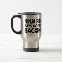 Lustiges Ninja Schwein lehnt Speck ab Tasse