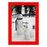 Lustiges Schneemann Weihnachten Grußkarte