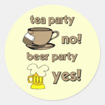 Lustiges Tee-Party Stickers