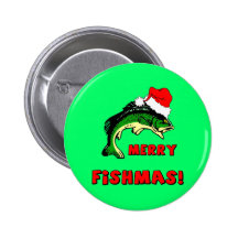 Lustiges Weihnachtsfischen Anstecknadel