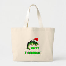 Lustiges Weihnachtsfischen Taschen