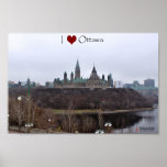 Luv I Ottawa kundengebundenes Plakat des Parlament