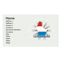 Luxemburg kennzeichnen Karte 2,0 Visitenkarte