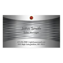 Luxury Steel Sales Manager Business Card