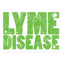 Lyme grünen "Lyme-Borreliose" Entwurf mit Ticken Postkarte