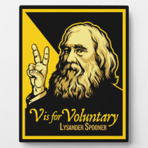 Lysander Spooner Plakette Fotoplatte