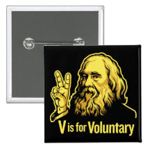 Lysander Spooner Voluntaryism Knöpfe Anstecknadel