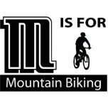 M ist für Gebirgsdas radfahren Photo Statue