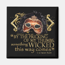 Macbeth "etwas böses" Zitat (Goldversion) Magnete
