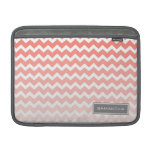 Macbook korallenroter Ombre Zickzack individueller MacBook Sleeve