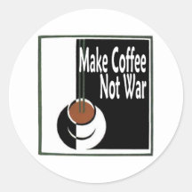 Machen Sie Kaffee-nicht Krieg Aufkleber