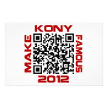 Machen Sie Kony berühmten 2012 Video-QR Code Josep Büropapiere