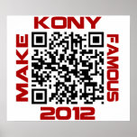 Machen Sie Kony berühmten 2012 Video-QR Code Josep Posterdrucke