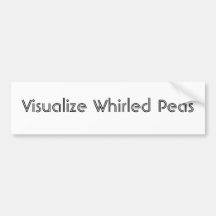 Machen Sie Whirled Erbsen sichtbar Auto Sticker