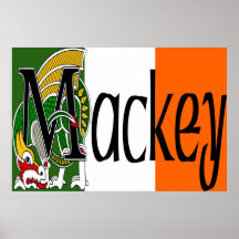 Mackey keltischer Drache-Druck Poster
