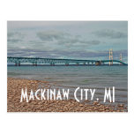 Mackinac Brücke Mackinaw Stadt, MI-Postkarte