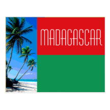 Madagaskar-Flagge Postkarten