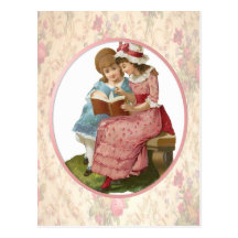 Mädchen-Ablesen Postkarte