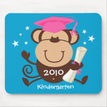 Mädchen-Affe-Absolvent-Gewohnheit Mousepads