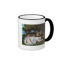 Mädchen auf den Banken der Seines, 1856-57 Tee Tassen