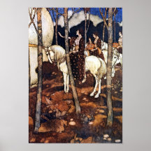 "Mädchen auf weißen Pferden" durch Plakat Edmund D