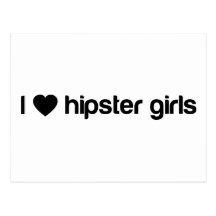 Mädchen (des Herz) Hipsters I Postkarten