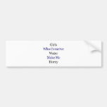 Mädchen, die Wasser konservieren, machen mich horn Auto Sticker